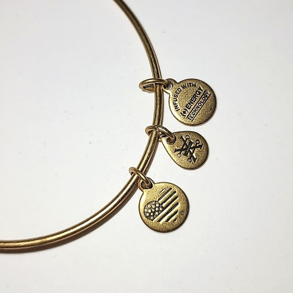 ALEX AND ANI "LOVE" ADJUSTABLE BANGLE BRACELET - Picture 2 of 6